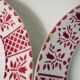 8 flat plates Moulin des Loups model red stone