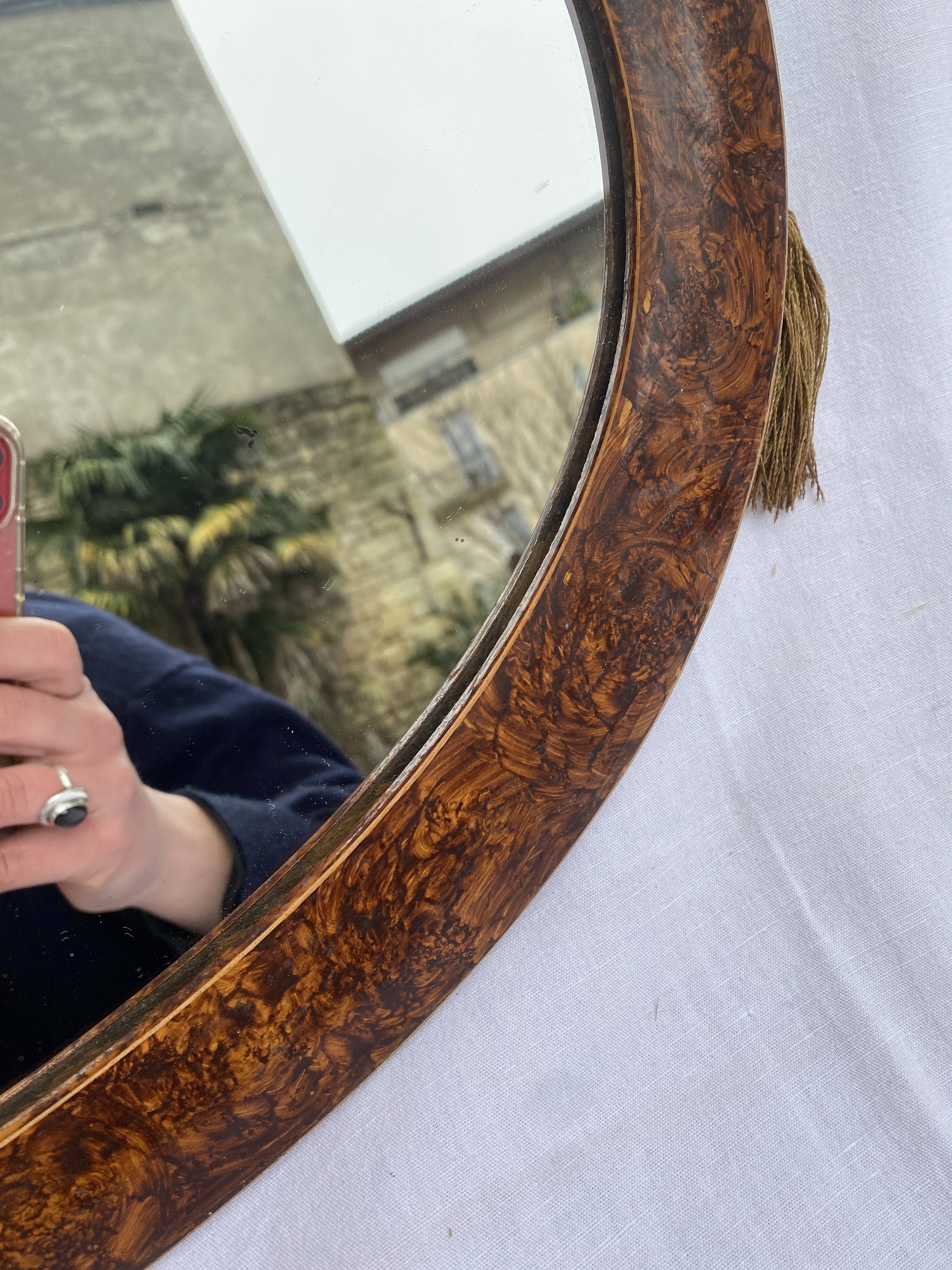 Oval mirror art deco era