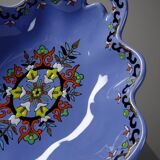 Longwy earthenware and enamel bowl/emptying cup, vintage Chârtres model