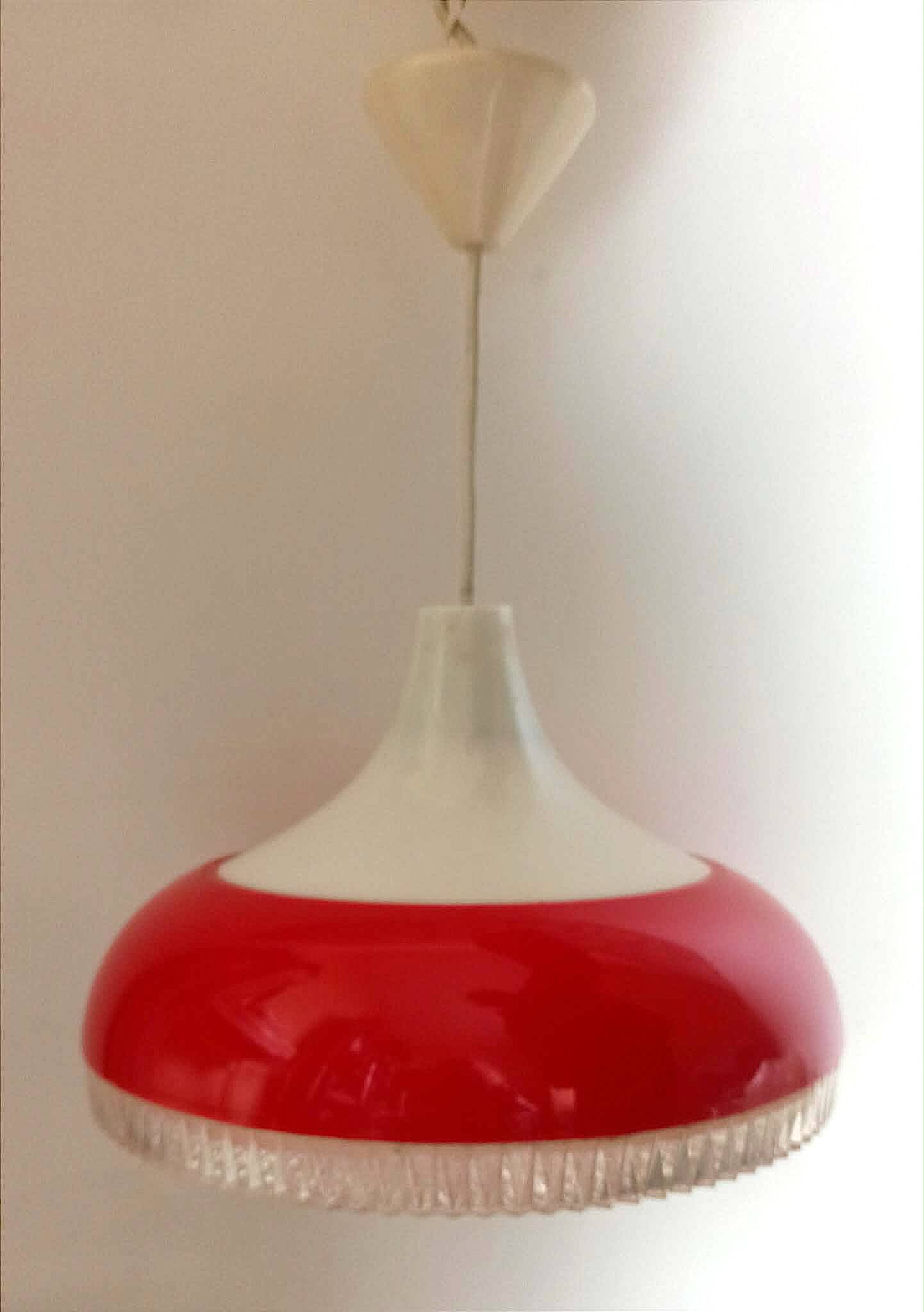 Red suspension Space Age 1970s Height 49 cm
