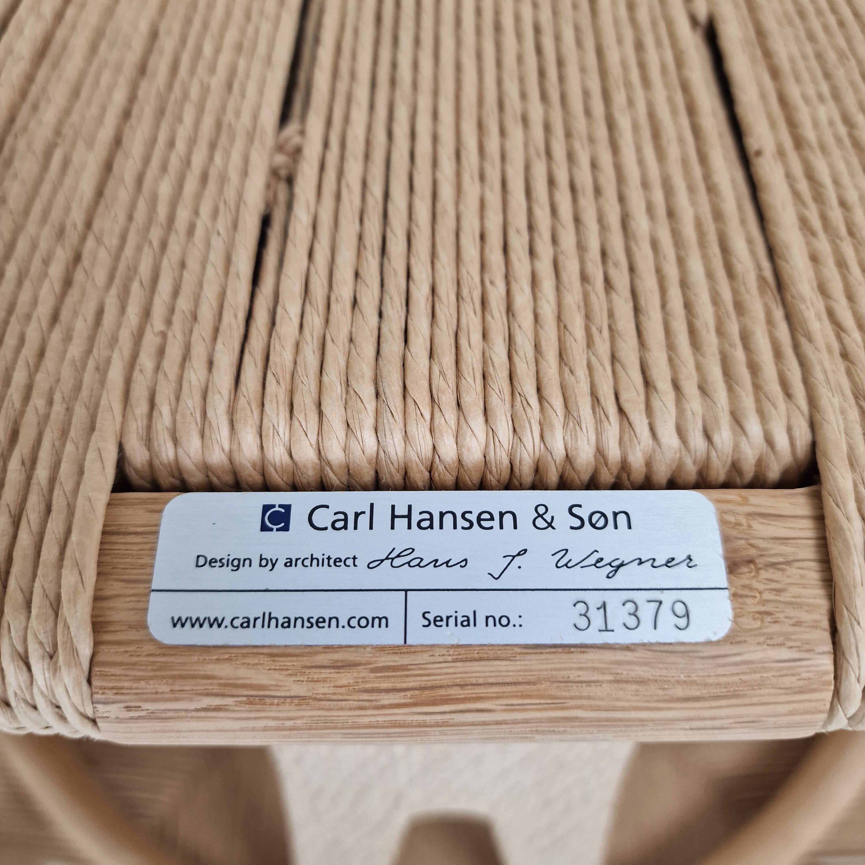 Chaises Wishbone CH24 de Hans J. Wegner par Carl Hansen & Søn, Danemark, Ensemble de 5