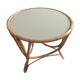 Round rattan coffee table