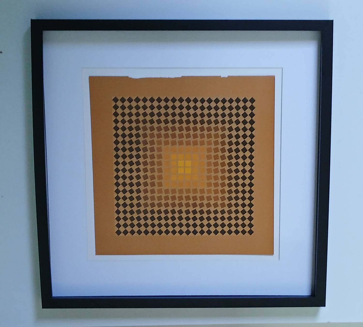 Tableau Vintage Art Optique - Victor Vasarely CTA-102 Frame 40x40cm
