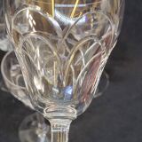 10 anciens verres a eau en cristal taillé art déco saint louis / baccarat