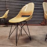 Set of 4 beige chairs by Miroslav Navràtil by Vertex