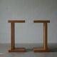 Pair of Scandinavian Modern, Brutalist Night Stands in Solid Pine, 1970s