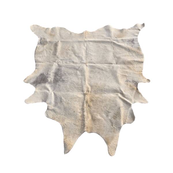 Large Vintage Blonde Cowhide Rug, 1950s