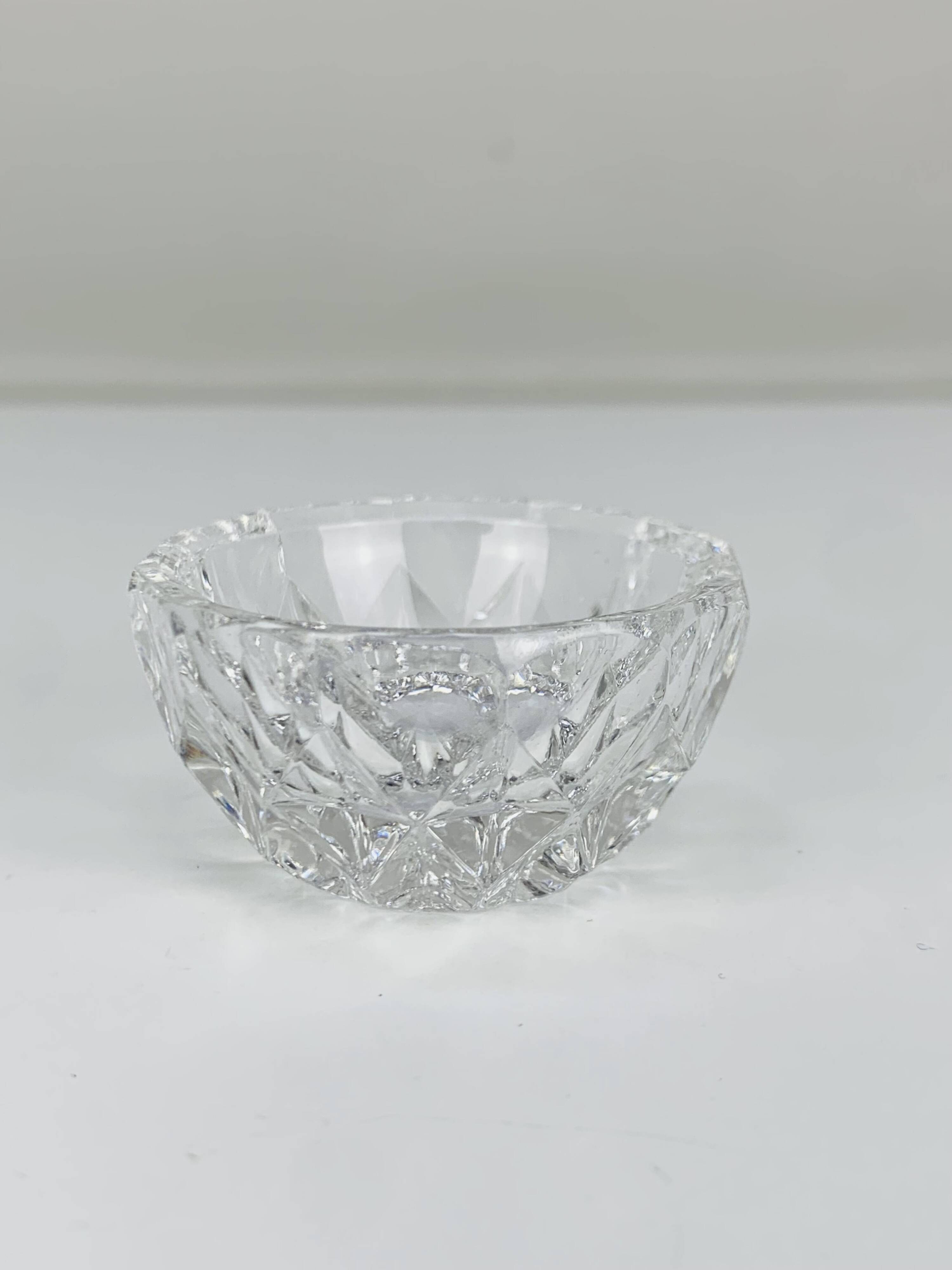 Pair of vintage crystal salt cellars