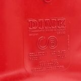 Pair of 70s trolley tables dime longato in glossy red