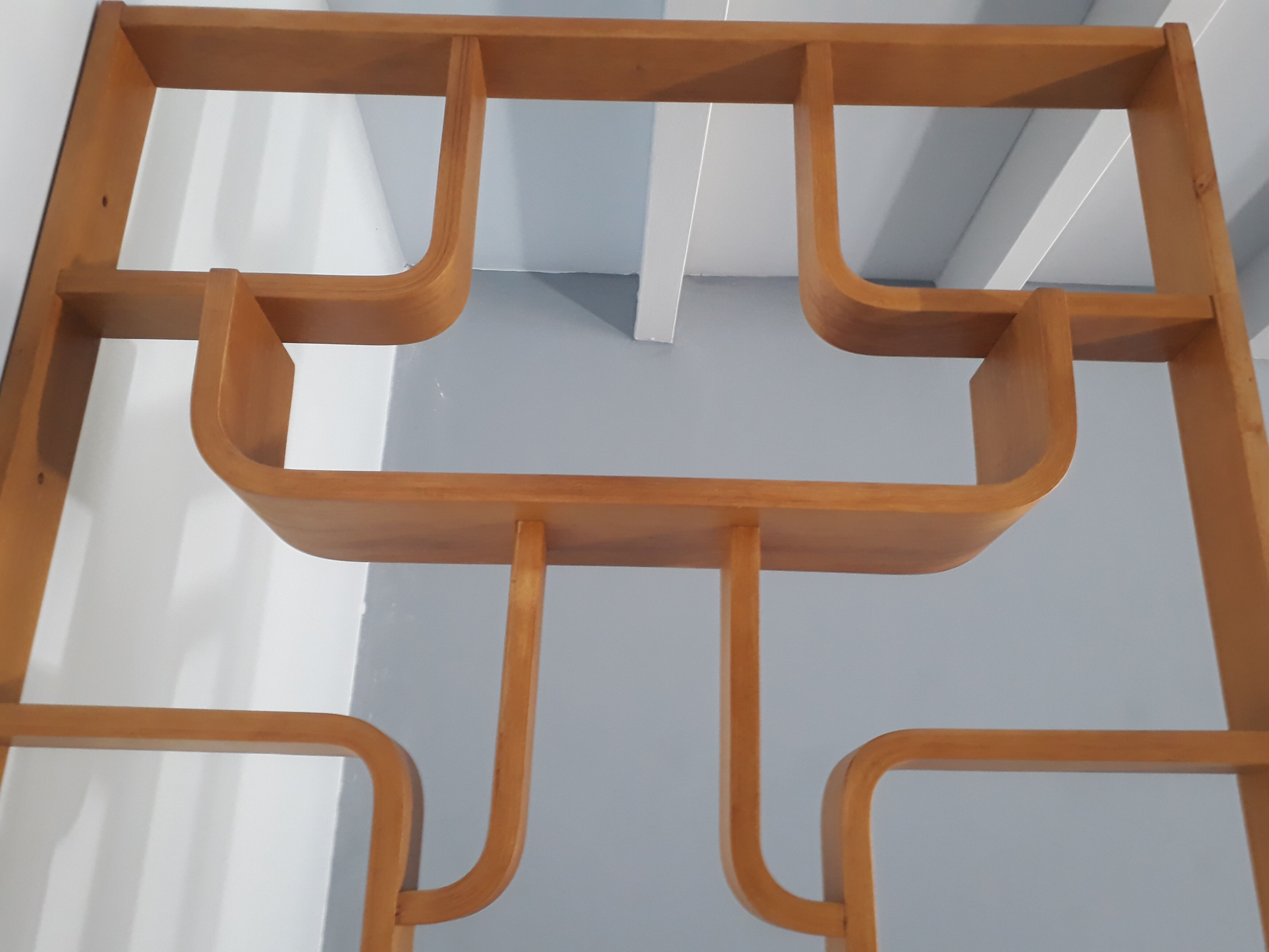 Trellis dyed blond wood by Ludvík Volak vintage 1960