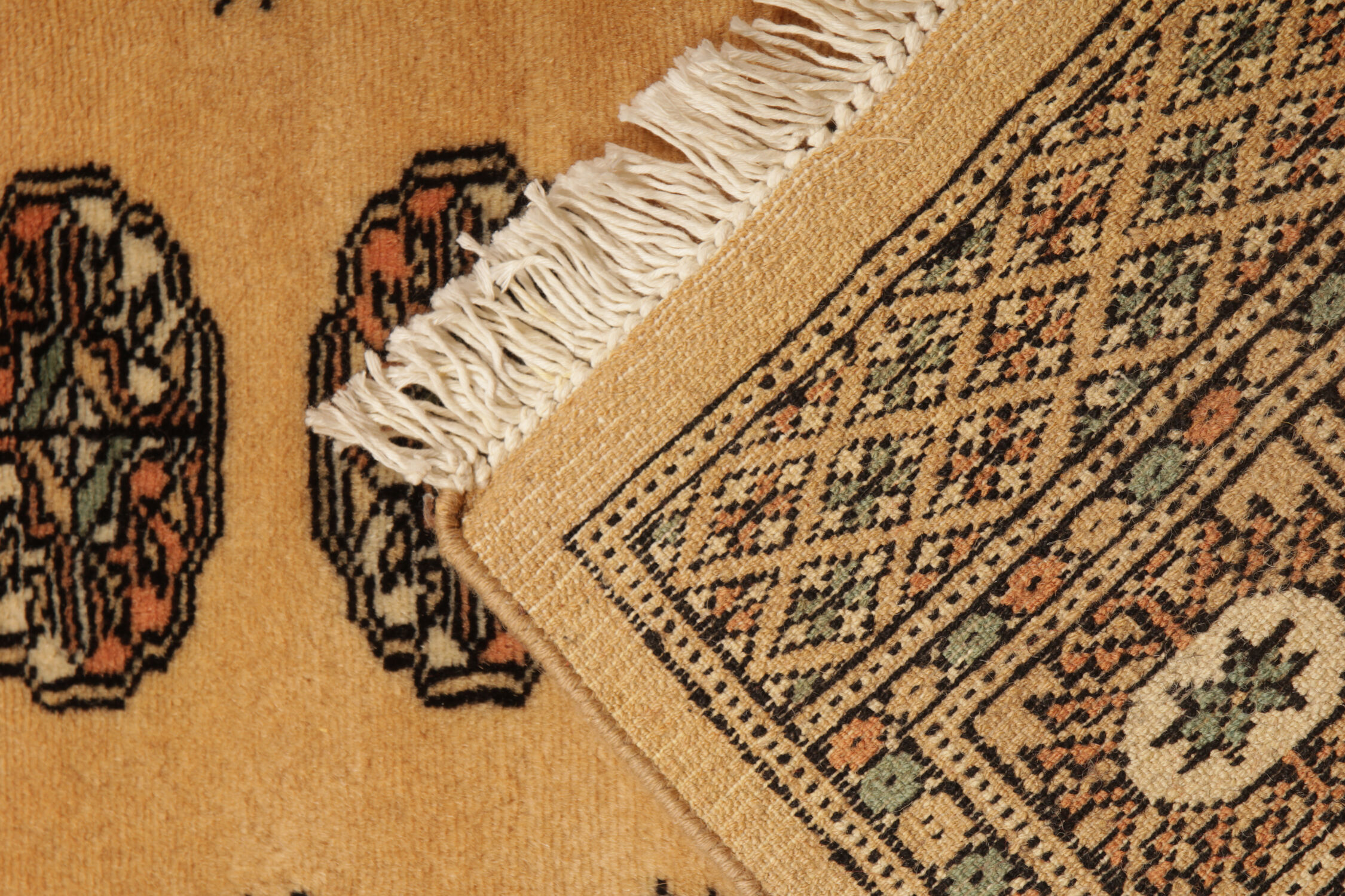 Tapis géométrique beige traditionnel 79x247cm