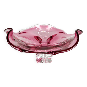 Art Glass Bowl by designer Josef Hospodka for Chribska Glassworks, 1960's