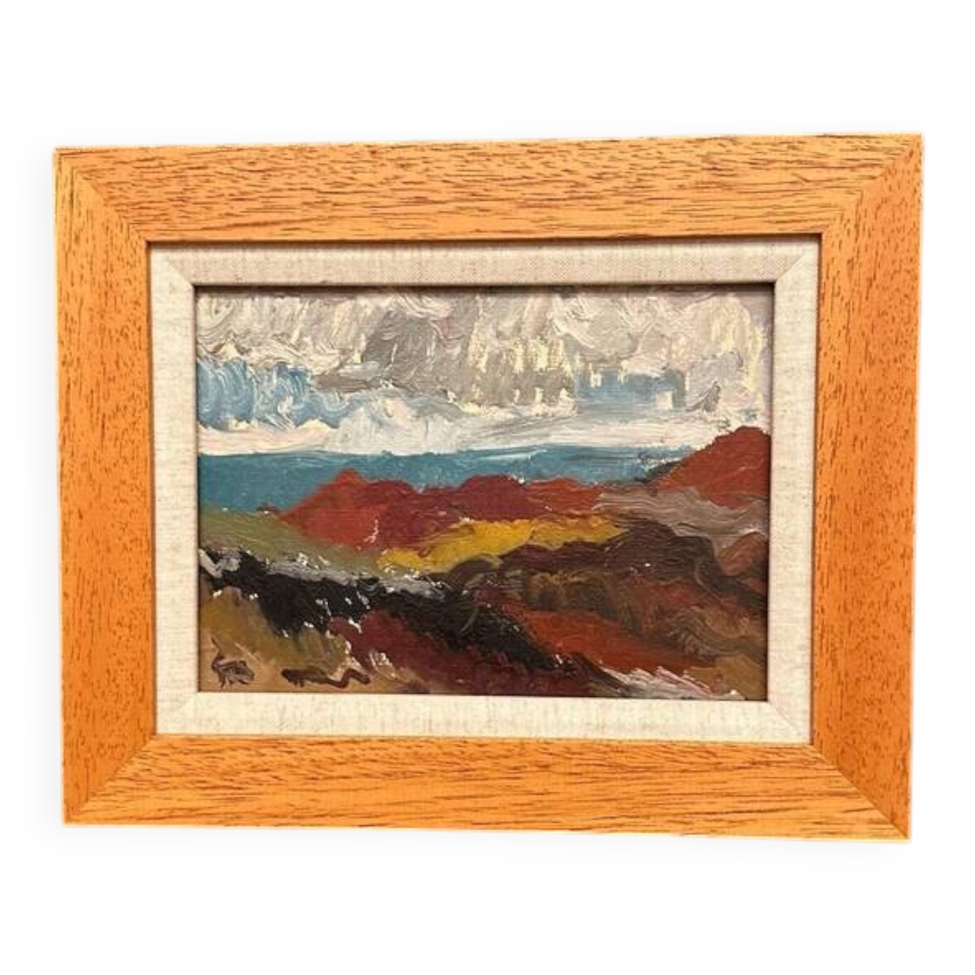 Original Swedish Oil on Panel – “Landscape” by Göran Brunius – Signed –