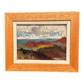 Original Swedish Oil on Panel – “Landscape” by Göran Brunius – Signed –
