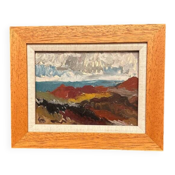 Original Swedish Oil on Panel – “Landscape” by Göran Brunius – Signed –