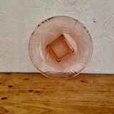 Art Deco dish in pink glass