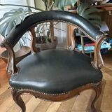 Restoration walnut office chair