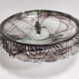 Topaz-Violet Cloud Glass Bowl or Centerpiece by Walther & Sohne, Germany