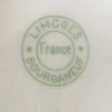 Old fruit cup decorated with pink flowers - limoges bourganeuf