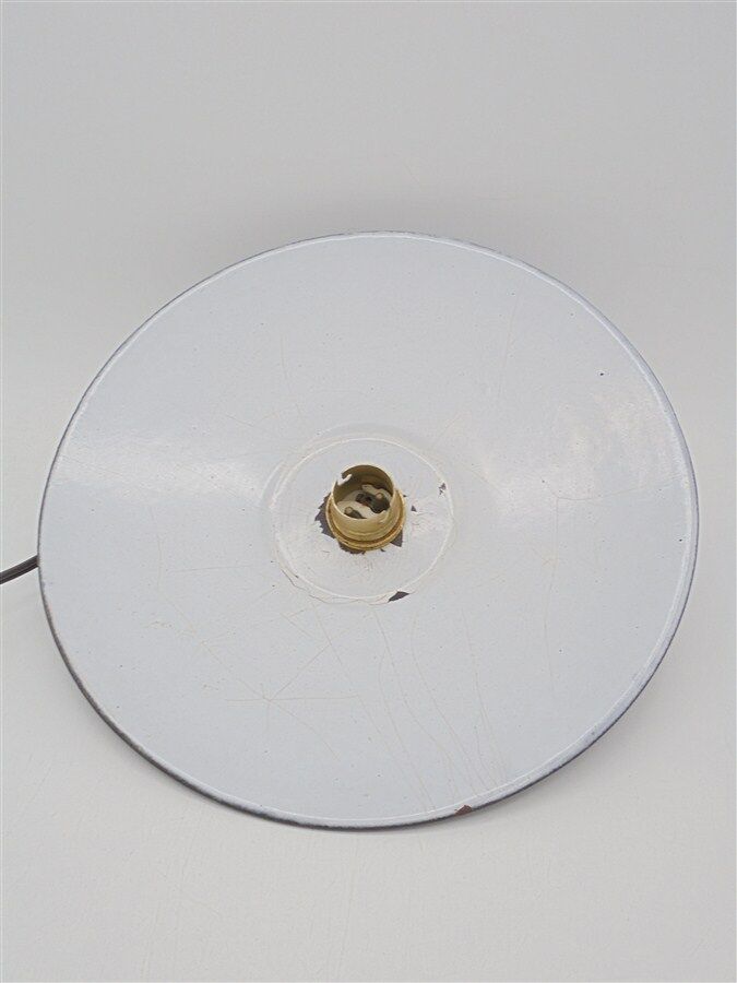 Black enamelled iron hanging lamp