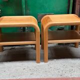 Mid-century Danish Brutalist bedside tables by Villy Nørgaard, 1984, set of 2