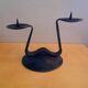 Brutalist hammered candlestick 1960
