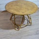 Coffee table or extra round rattan