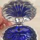 Stainless steel shell-shaped butter dish and its blue bowl