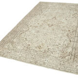 Hand-knotted wool turkish beige rug 165 cm x 267 cm