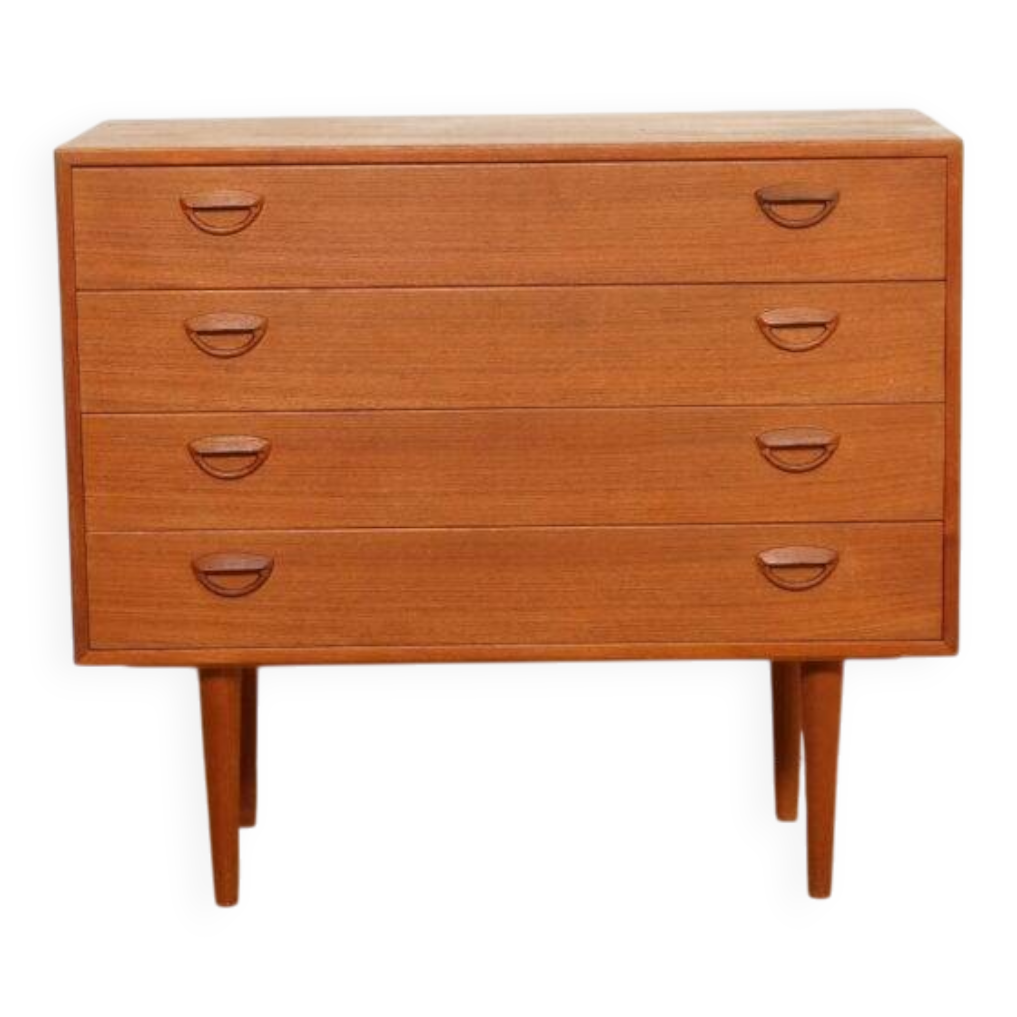 Vintage teak chest of drawers with 4 drawers by Kai Kristiansen