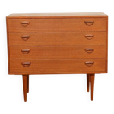 Vintage teak chest of drawers with 4 drawers by Kai Kristiansen
