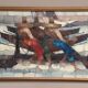 Swedish Oil on Panel"Fishermen" by Marylilla , Vintage and Framed