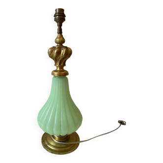 Pied de lampe en opaline