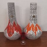 Vintage fat lava vase k369 made in Hungary in the 70s