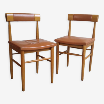 Pair of vintage scandinavian chairs 1970