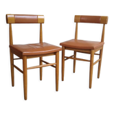 Paire de chaises scandinaves vintage 1970