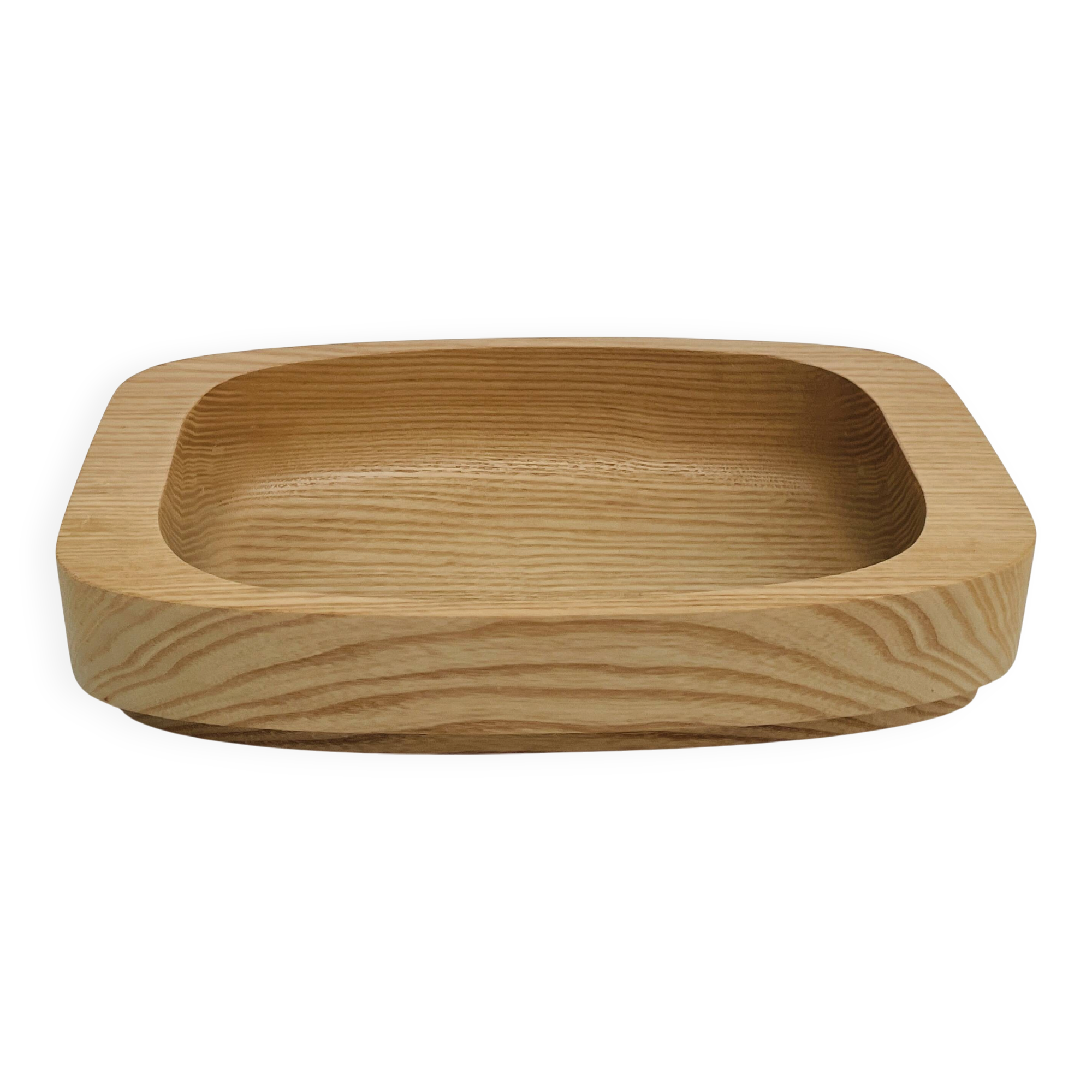 Solid wood bowl/plateau – vintage Scandinavian design – Sweden