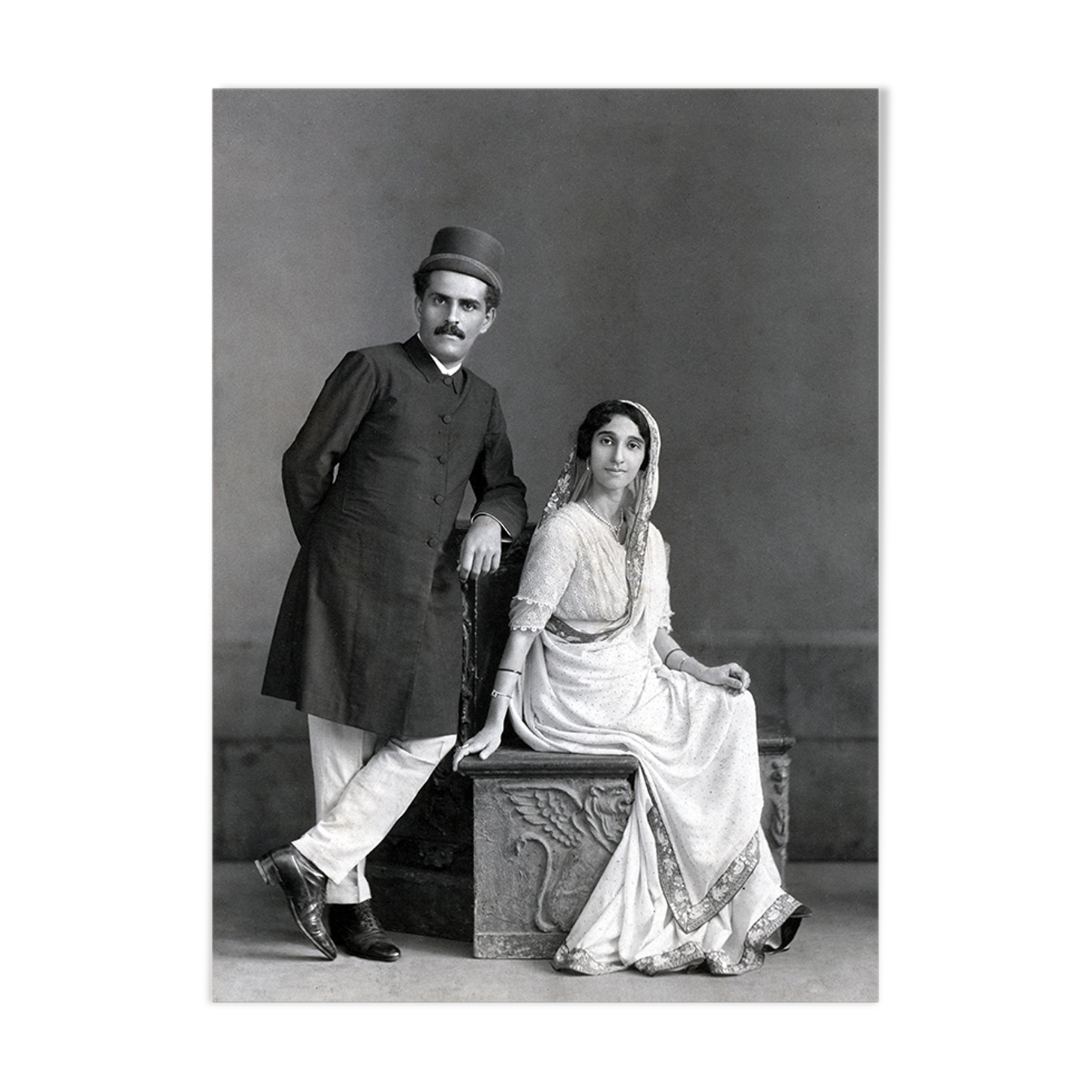 Wedding photograph of a parsi couple
