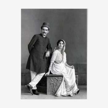 Wedding photograph of a parsi couple