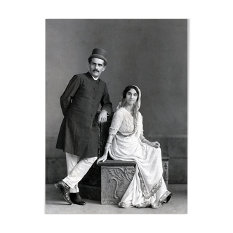 Wedding photograph of a parsi couple