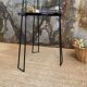 Seventies metal and formica plant holder