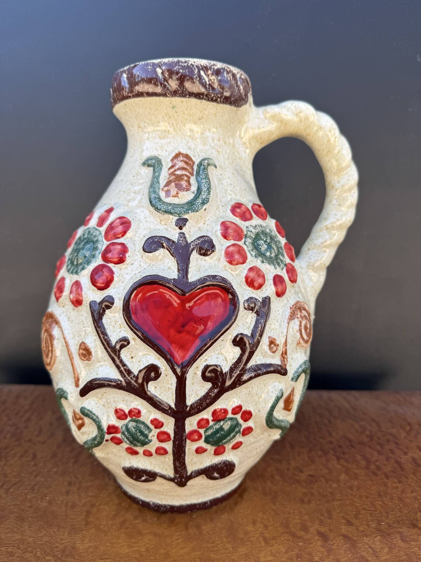Ceramic jug vase West Germany 1960s