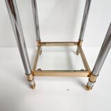 Paris silver and gold chrome side table, 1960s