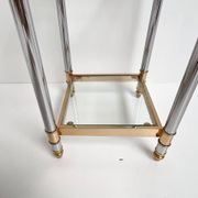 Paris silver and gold chrome side table, 1960s