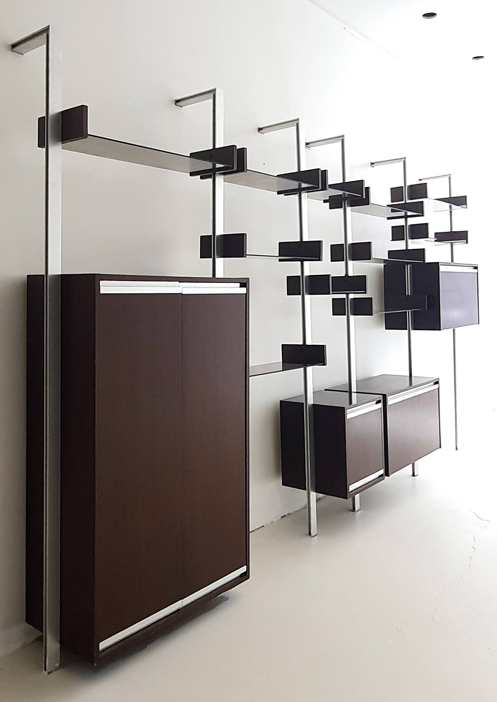 Living room furniture / Modular suspended bookcase by Michel Ducaroy for Ligne Roset Vintage 1970