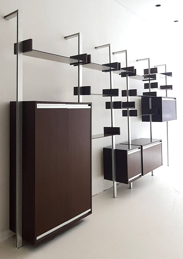 Meuble living / Bibliothèque suspendue modulable par Michel Ducaroy pour Ligne Roset Vintage 1970