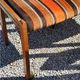 Set of 5 70s designer chairs in beech and orange and brown velvet Self éditeur