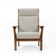Vintage GE181A high back easy chair by Hans Wegner for Getama