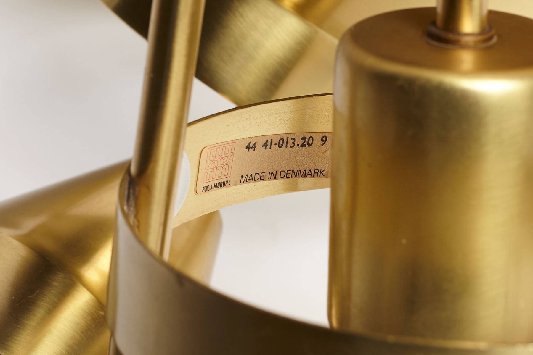 Brass Pendant Light by Fog & Mørup, Denmark 1970’s