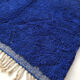 Moroccan berber carpet beni ouarain intense blue with engraved diamonds 246x160cm